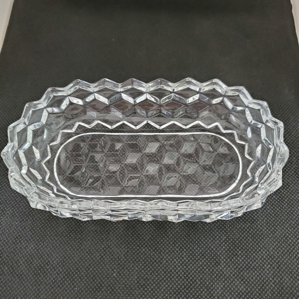 Fostoria American Pattern Glass 6" Oblong Dish